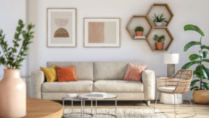 Bohemian living room interior